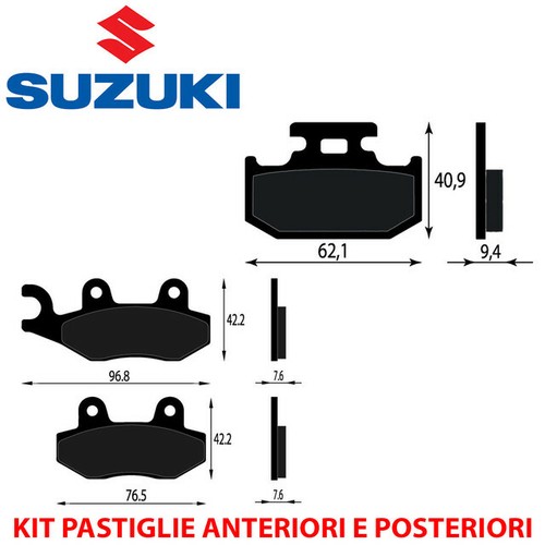 Kit pastiglie freno anteriori - kit,